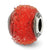 Sterling Silver Italian Red Textured Glass Bead Charm hide-image