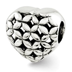 Sterling Silver Heart Bead Charm hide-image