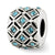 December Swarovski Elements Charm Bead in Sterling Silver