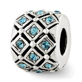 Sterling Silver December Swarovski Elements Bead Charm hide-image