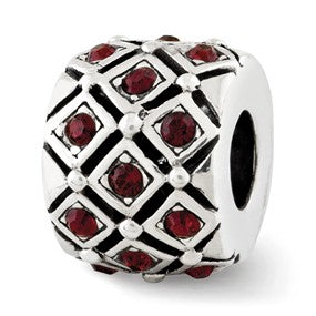 Sterling Silver January Swarovski Elements Bead Charm hide-image
