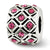 October Swarovski Elements Charm Bead in Sterling Silver