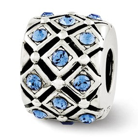Sterling Silver September Swarovski Elements Bead Charm hide-image