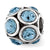 December Swarovski Elements Charm Bead in Sterling Silver