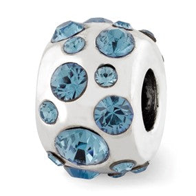 Sterling Silver December Swarovski Elements Bead Charm hide-image