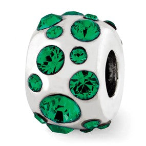 Sterling Silver May Swarovski Elements Bead Charm hide-image