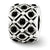 Sterling Silver Black Swarovski Elements Bead Charm hide-image