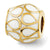 Enameled Bali Charm Bead in Gold Plated