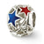 Enameled Stars Charm Bead in Sterling Silver