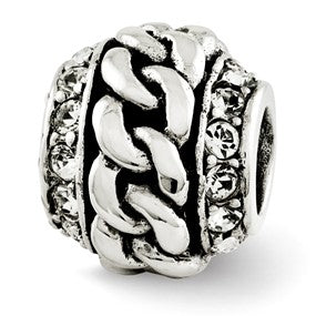 Sterling Silver Swarovski Elements Bead Charm hide-image