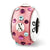 Sterling Silver Pink Molded w/Swarovski Elements Bead Charm hide-image