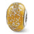 Sterling Silver Yellow w/Platinum Foil Ceramic Bead Charm hide-image