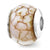 Cracked Agate w/Shell Stone Charm Bead in Sterling Silver
