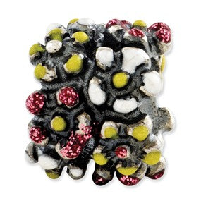 Sterling Silver Multicolored Enameled Flowers Bead Charm hide-image