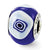 Sterling Silver Blue/Light Blue Italian Murano Glass Bead Charm hide-image