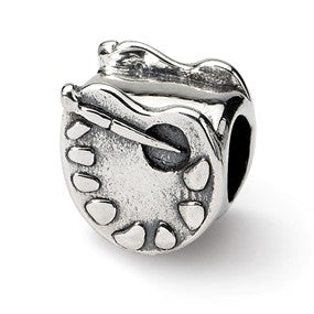 Sterling Silver Artists Palette Bead Charm hide-image