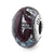 Dark Purple Italian Glass Charm Bead in Sterling Silver