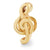 Gold Plated Treble Clef Bead Charm hide-image