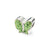 Green Swarovski Butterfly Charm Bead in Sterling Silver