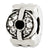 Swarovski Elements Circle Textured Charm Bead in Sterling Silver