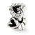 Swarovski Elements Hearts Charm Bead in Sterling Silver