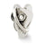 Heart w/Swarovski Elements Charm Bead in Sterling Silver