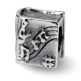 Sterling Silver Music Book Bead Charm hide-image