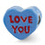 Kids Love You Enameled Heart Charm Bead in Sterling Silver