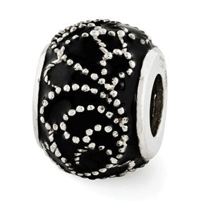 Sterling Silver Enameled Bali Bead Charm hide-image