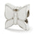 Sterling Silver White Enameled Butterfly Bead Charm hide-image