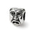 Tragedy Mask Charm Bead in Sterling Silver