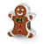Sterling Silver Enameled Gingerbread Man Bead Charm hide-image