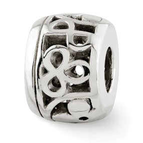 Sterling Silver Floral Bali Bead Charm hide-image