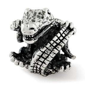 Sterling Silver Alligator Bead Charm hide-image