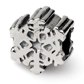 Sterling Silver Snowflake Bead Charm hide-image