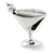 Sterling Silver Martini Bead Charm hide-image