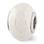 White Ceramic Charm Bead in Sterling Silver