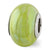 Green Ceramic Charm Bead in Sterling Silver