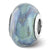 Blue/Grey Ceramic Charm Bead in Sterling Silver