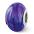 Blue/Purple Ceramic Charm Bead in Sterling Silver