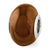 Brown Ceramic Charm Bead in Sterling Silver
