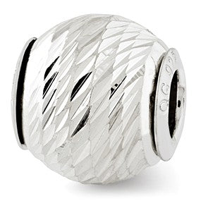 Sterling Silver Diamond-cut Bead Charm hide-image