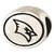 Antiqued Saginaw Valley State University Collegiate Charm Bead in Sterling Silver