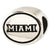 Antiqued Miami Of Ohio Collegiate Charm Bead in Sterling Silver