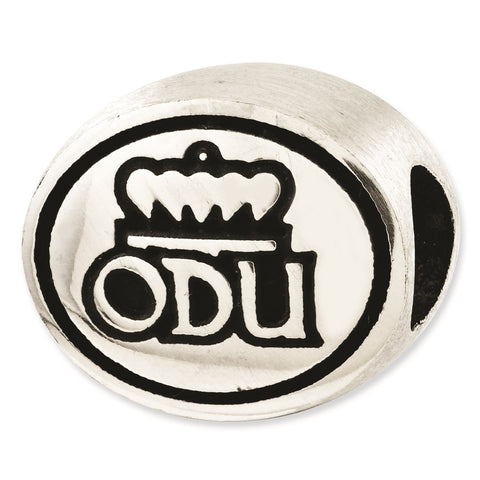 Sterling Silver Antiqued Old Dominion University Collegiate Bead
