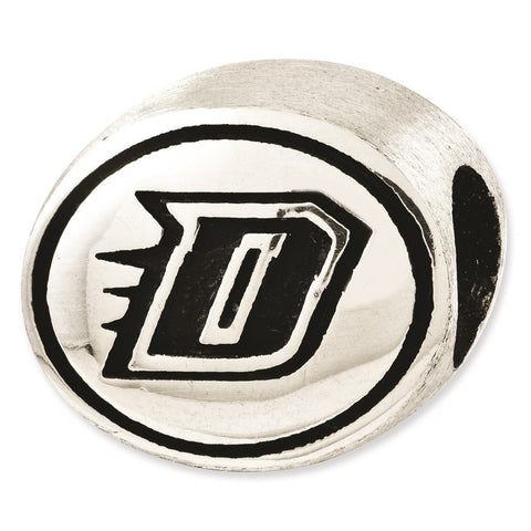 Sterling Silver Antiqued Depaul University Collegiate Bead