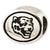 Antiqued University of Memphis Collegiate Charm Bead in Sterling Silver
