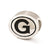 Antiqued Georgetown University Collegiate Charm Bead in Sterling Silver