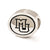Antiqued Marquette University Collegiate Charm Bead in Sterling Silver