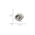 Antiqued Marquette University Collegiate Charm Bead in Sterling Silver